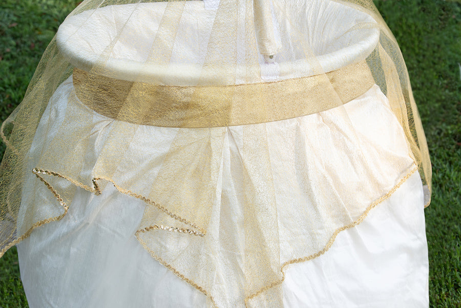 Leala Bassinet Cover with Golden Veil